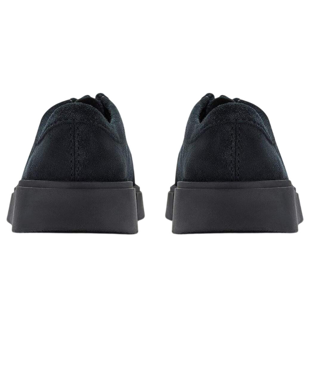 Mens Suede Platform Shoes Black Clarks-2