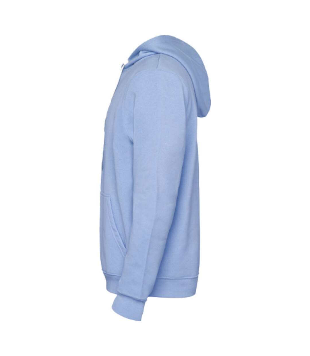 Sweat à capuche urban homme bleu ciel / blanc Roly-3