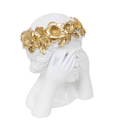 Tête Femme Déco Wild Romance 22cm Blanc