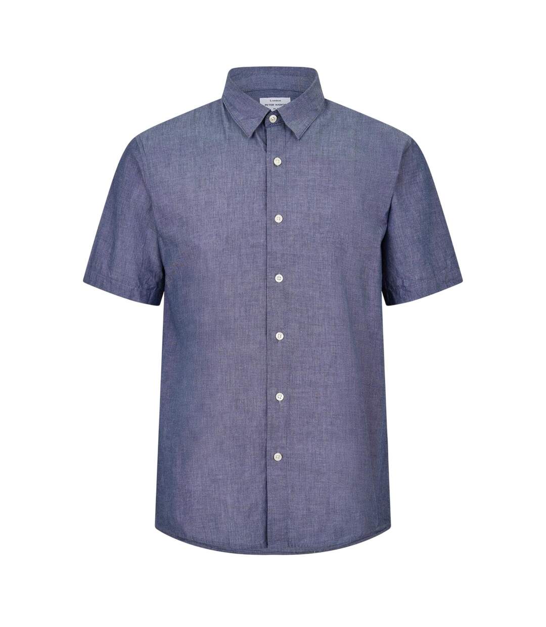 Chemise Manches Courtes Leo Homme Indigo Foncé Peter Werth-2