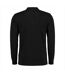 Mens Pique Long-sleeved Polo Shirt Black Kustom Kit-2
