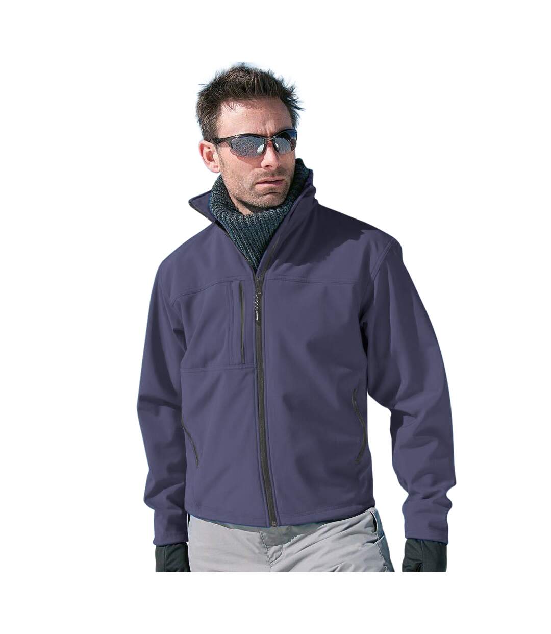 Result Mens Softshell Premium 3 Layer Performance Jacket (Waterproof, Windproof & Breathable) (Navy Blue) - UTBC2046-2