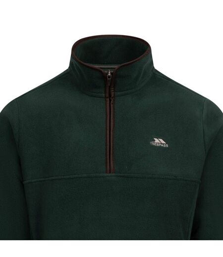 Haut Polaire Uni À Col Montant Zippé Huntar Homme Vert Foncé Trespass