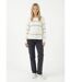 Pull doux rayé col rond maille fantaisie-3