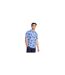 Mens Floral Pattern Polo Shirt Blue Under Armour-1