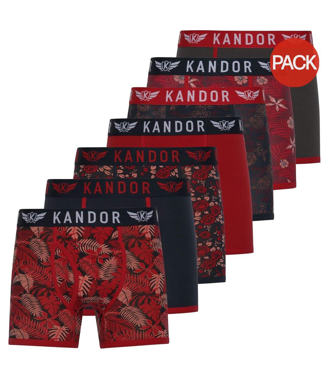 Boxers florid homme rouge Kandor