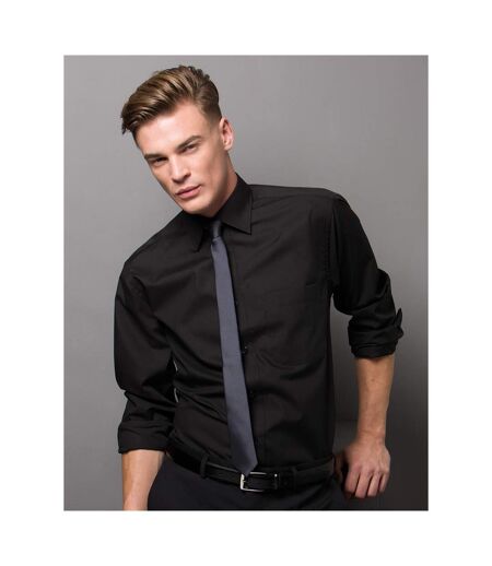 Kustom Kit Mens Long Sleeve Business Shirt (Black)