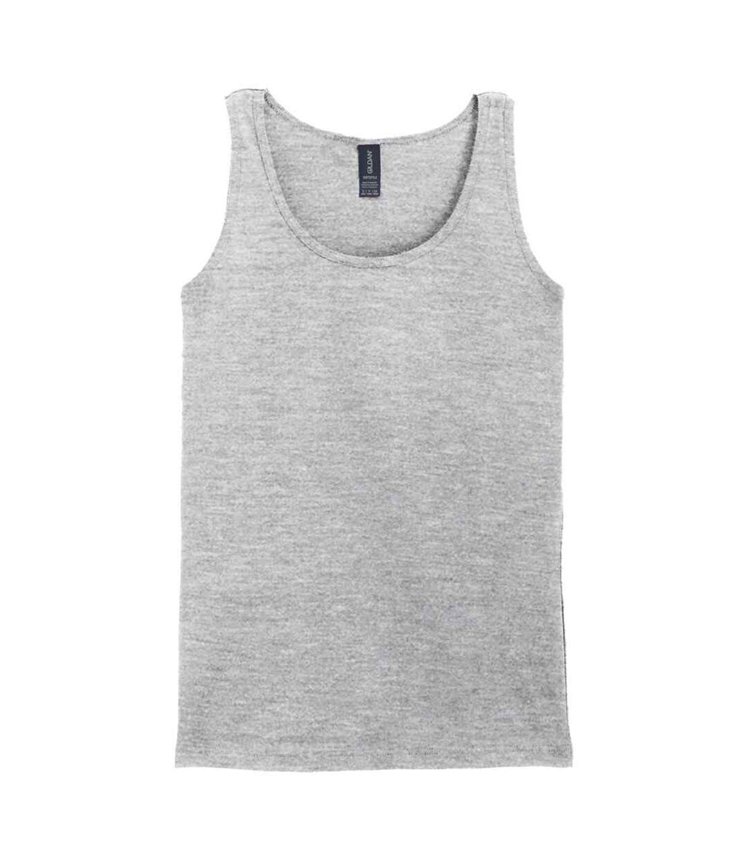 Débardeur Softstyle Femme Gris Chiné Gildan-2