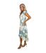 Womens/ladies Floral Polyester Midi Dress Duck Egg Cream AX Paris-4