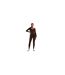 Womens/ladies Plunge Bodycon Long-sleeved Jumpsuit Chocolate Missy Empire-1