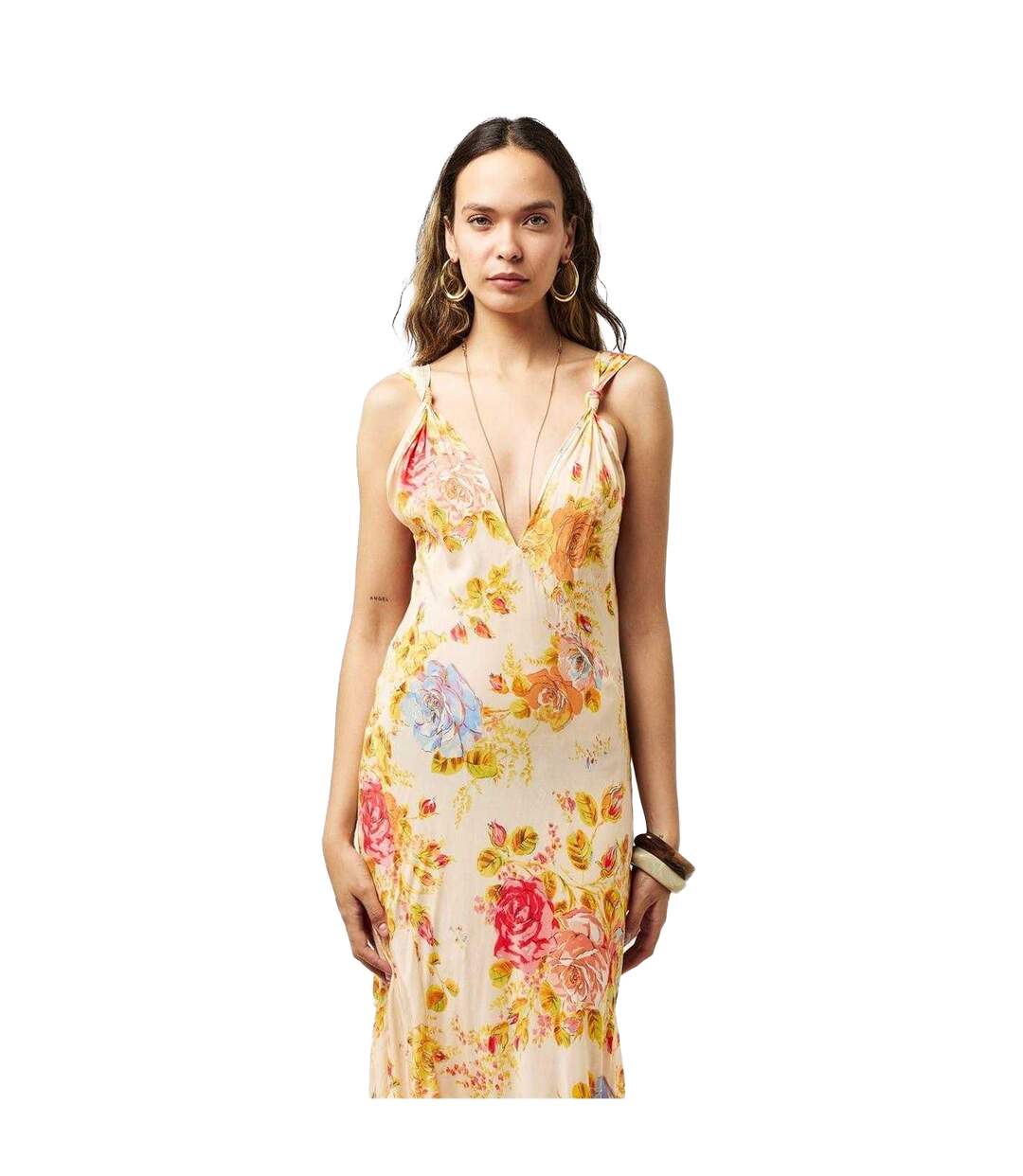 Womens/ladies Sofia Slip Dress Cream Never Fully Dressed-1