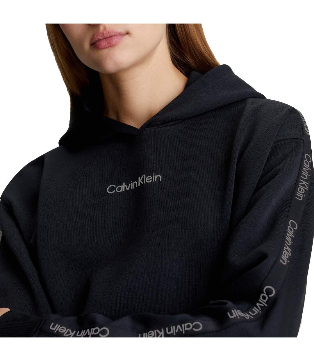 Sweat À Capuche Femme Noir Calvin Klein-3