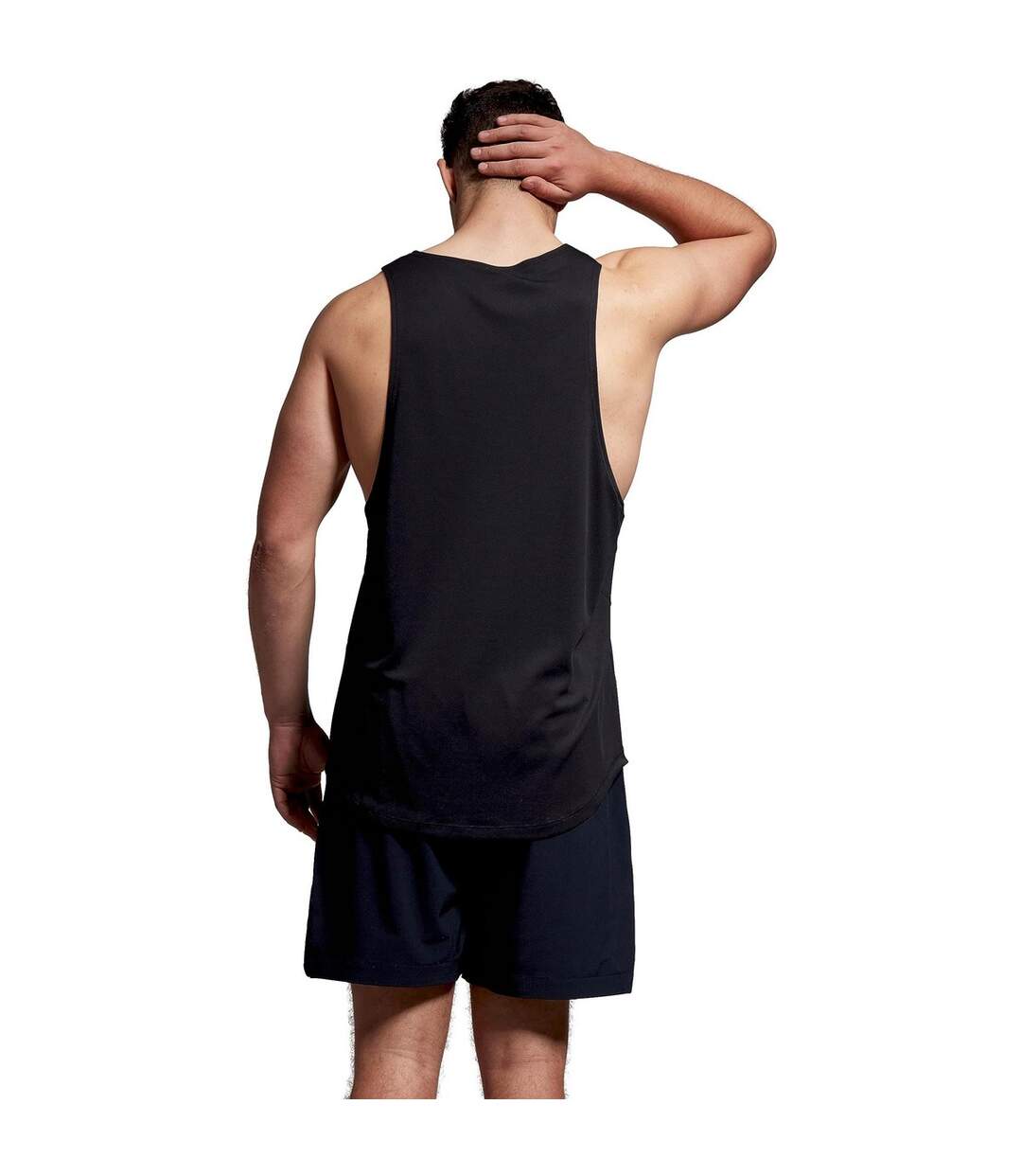 Mens Super Light Tank Top Black Gunmetal Grey Canterbury-2