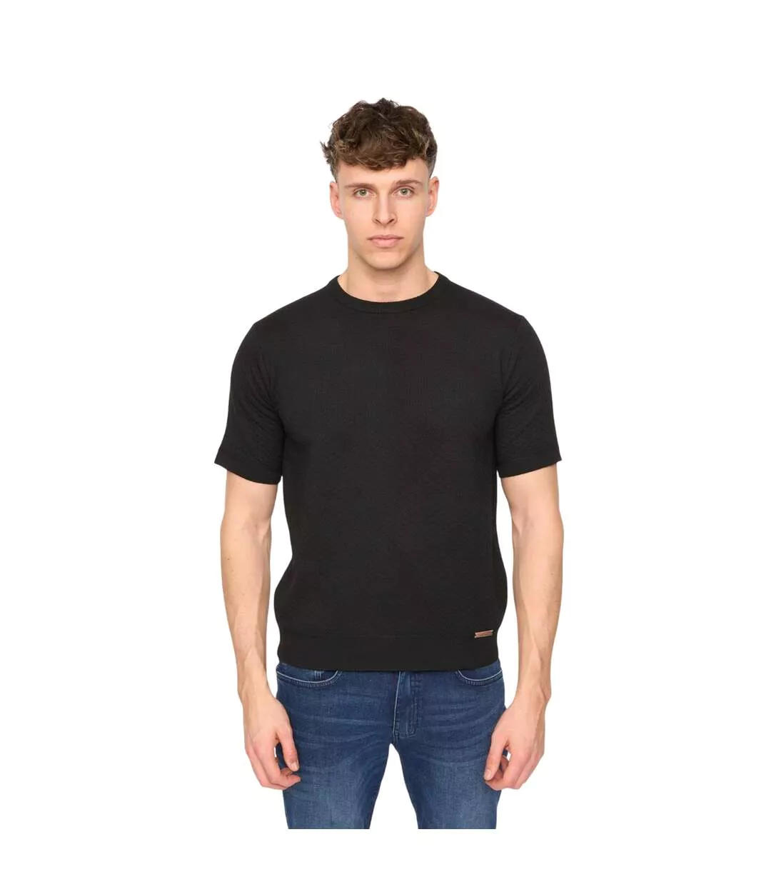 Mens Mataso Knitted T-shirt Black Duck And Cover-2