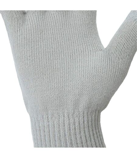 Unisex Adult Knitted Gloves Grey Print Slazenger