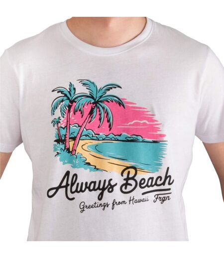 T-shirt homme en jersey 140GSM imprimé devant Hawaii Freegun
