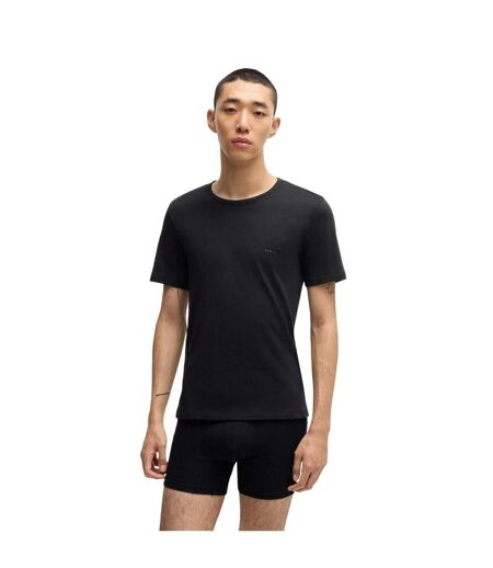 Pack Of 3  Mens Plain Pyjama Top  Black Hugo