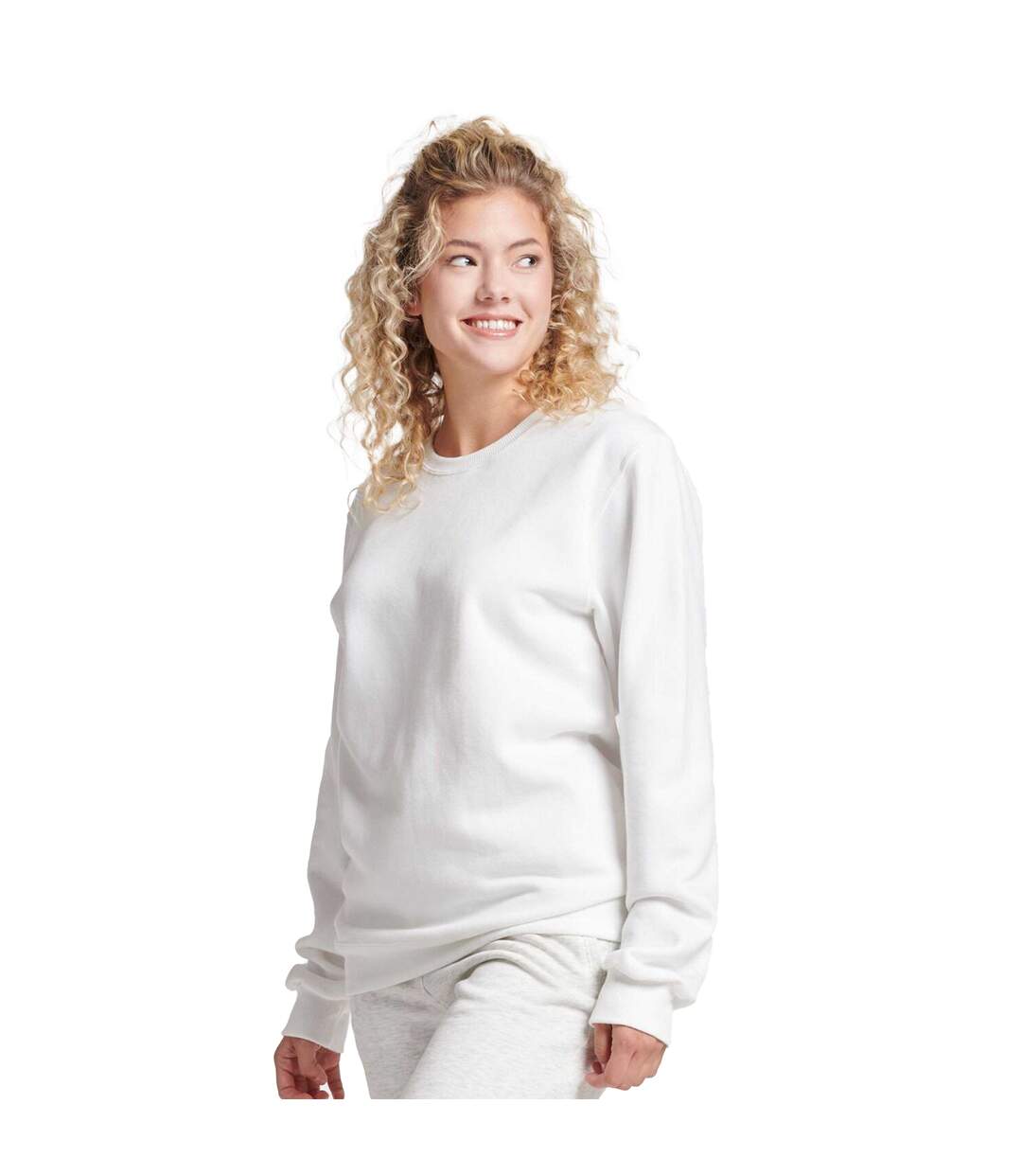 Unisex Adult Eco Premium Sweatshirt White Jerzees-1