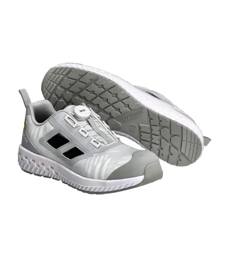 Mens Logo Safety Shoes White Light Grey Mascot