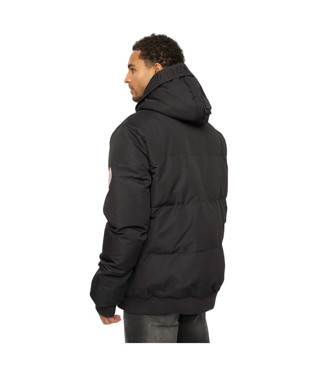 Mens Traction Bomber Jacket Black Henleys-3