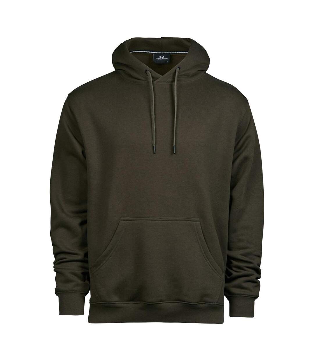 Sweat À Capuche Homme Vert Kaki Foncé Tee Jays-1
