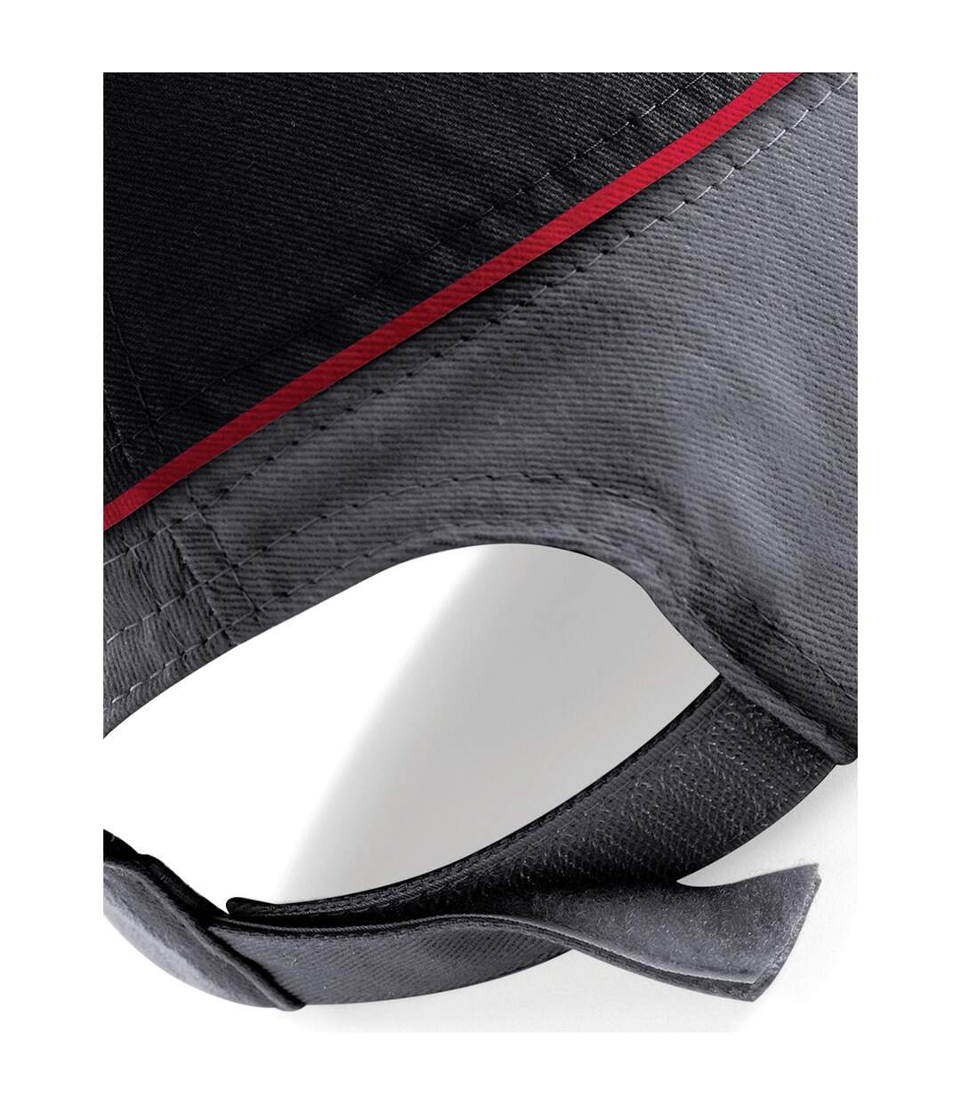 Casquette Teamwear Competition Noir Gris Foncé Rouge Classique Beechfield-1