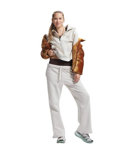 Womens/ladies Icon Vida Relaxed Fit Tracksuit Bottoms White Under Armour