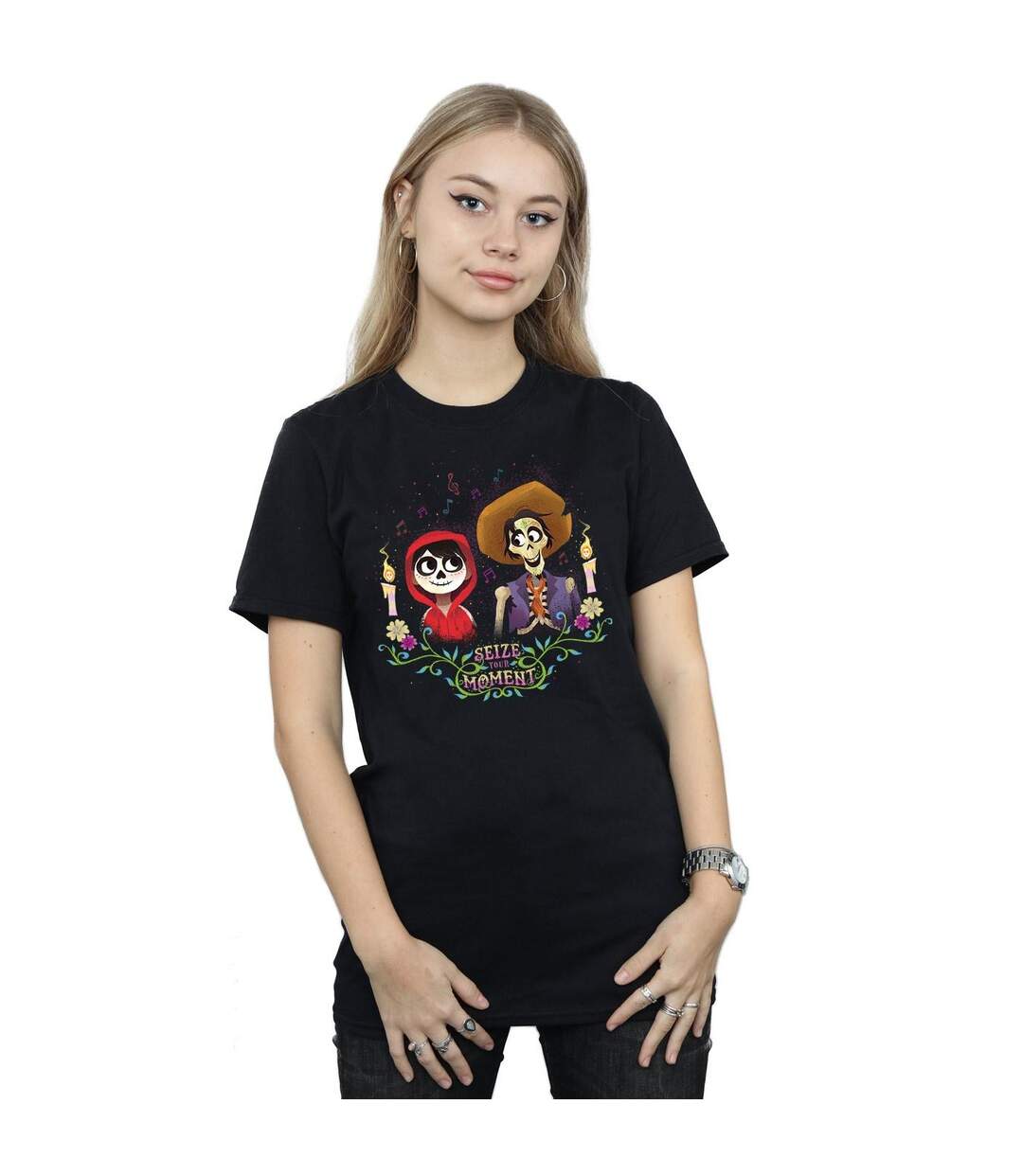Disney - T-shirt COCO MIGUEL AND HECTOR - Femme (Noir) - UTBI16490-2