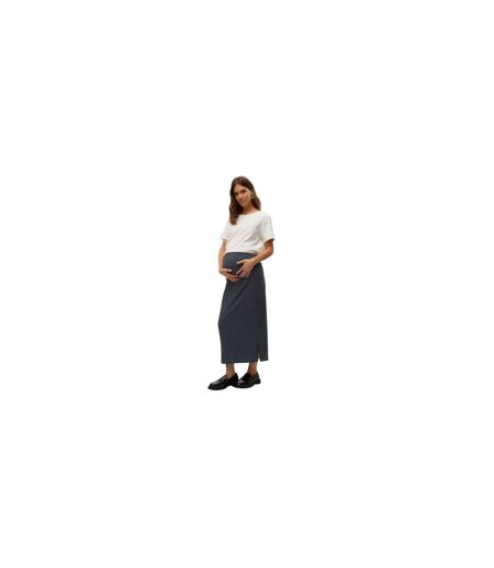 Womens/ladies Textured Knit Maternity Tube Skirt Stormy Weather Mamalicious