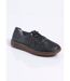Baskets lacées cuir perforé largeur standard-1