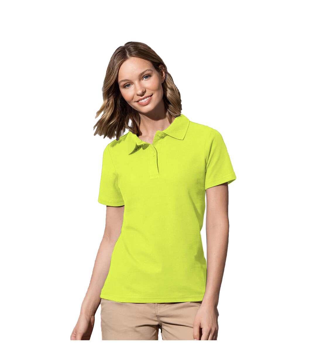 Polo femme vert clair vif Stedman Classics-2