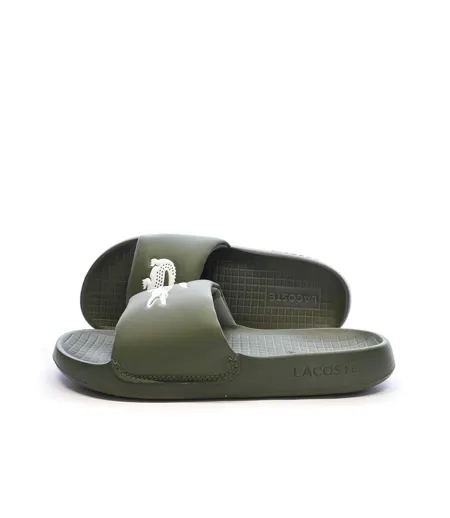 Claquettes kaki homme lacoste serve slide 1.0