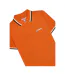 Mens Triple Tipped Polo Shirt Desert Sun Silver Cashew Black Lambretta-4