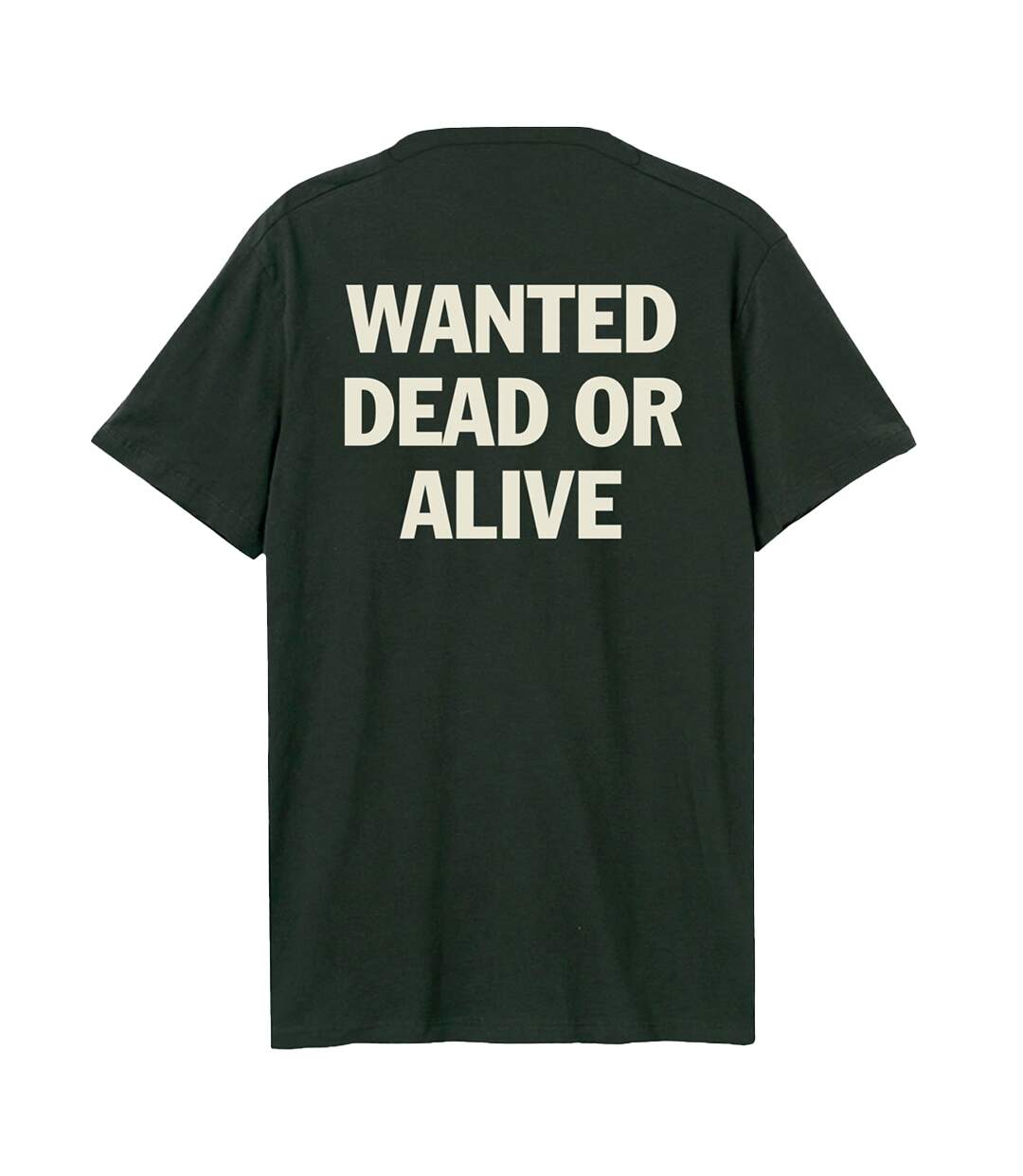 T-shirt Wanted Dead Or Alive Adulte Charbon Amplified-2