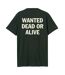 T-shirt Wanted Dead Or Alive Adulte Charbon Amplified-2