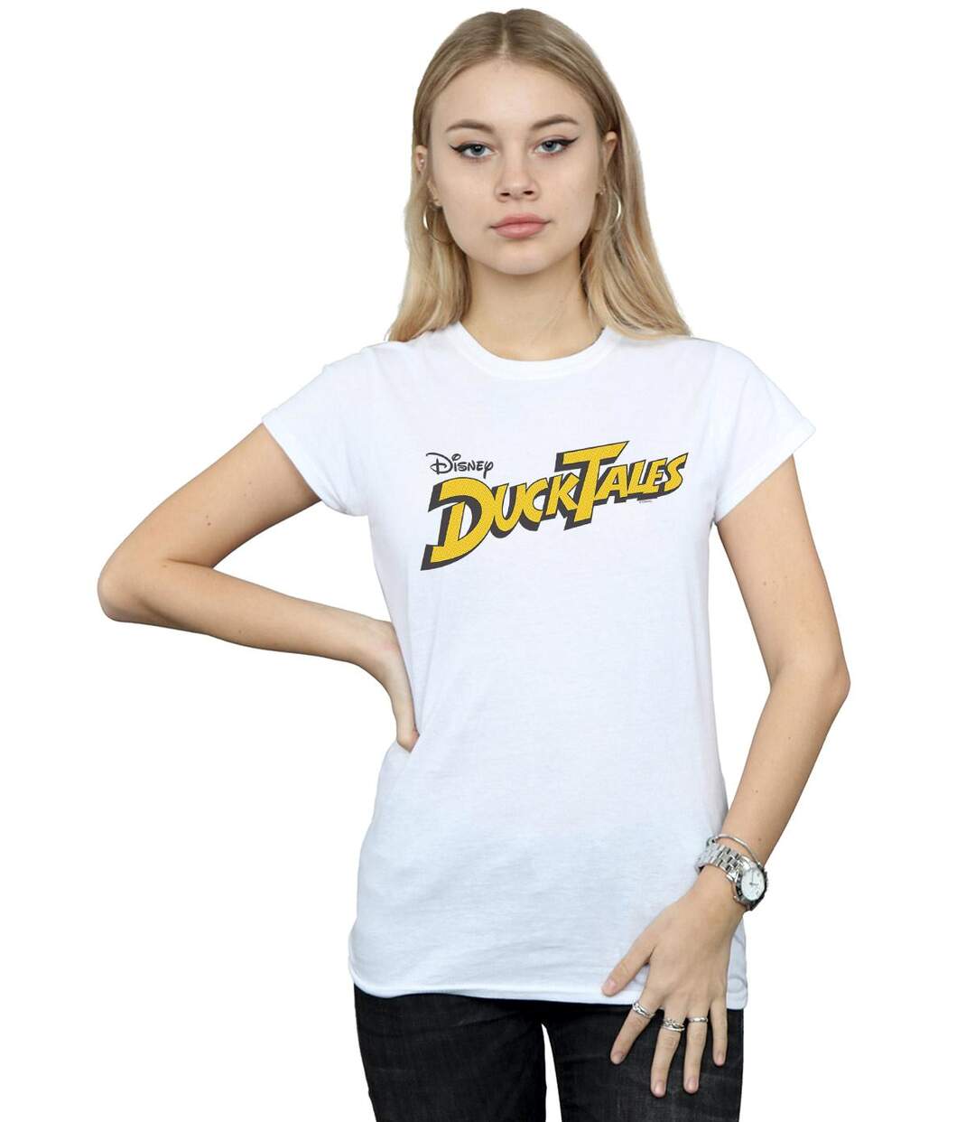 Disney - T-shirt DUCK TALES LOGO - Femme (Blanc) - UTBI16032-2