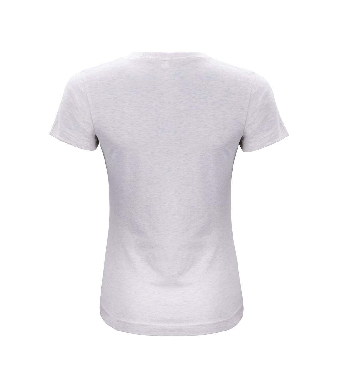 T-shirt femme blanc cassé chiné Clique