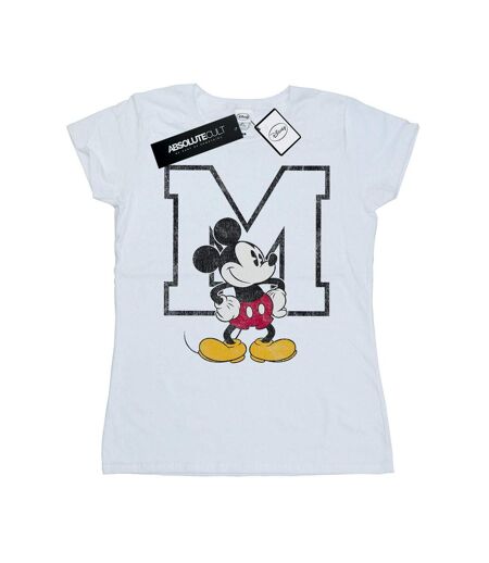 Disney Femme/Les femmes Mickey Mouse Classic M T-Shirt en coton (Blanc) - UTBI31006