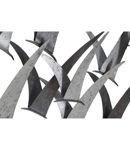 Décoration Murale en Métal Gabbiani 93cm Gris