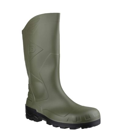 Devon unisex green safety wellington boots green/black Dunlop