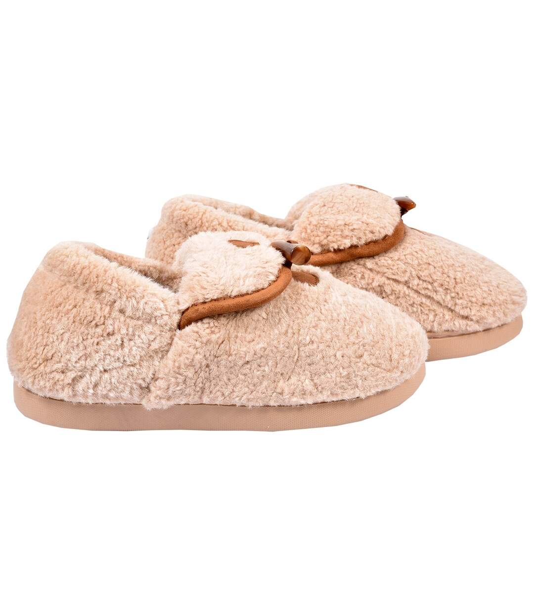 PANTOUFLE Femme Chausson COCOONING MD8697 TAUPE