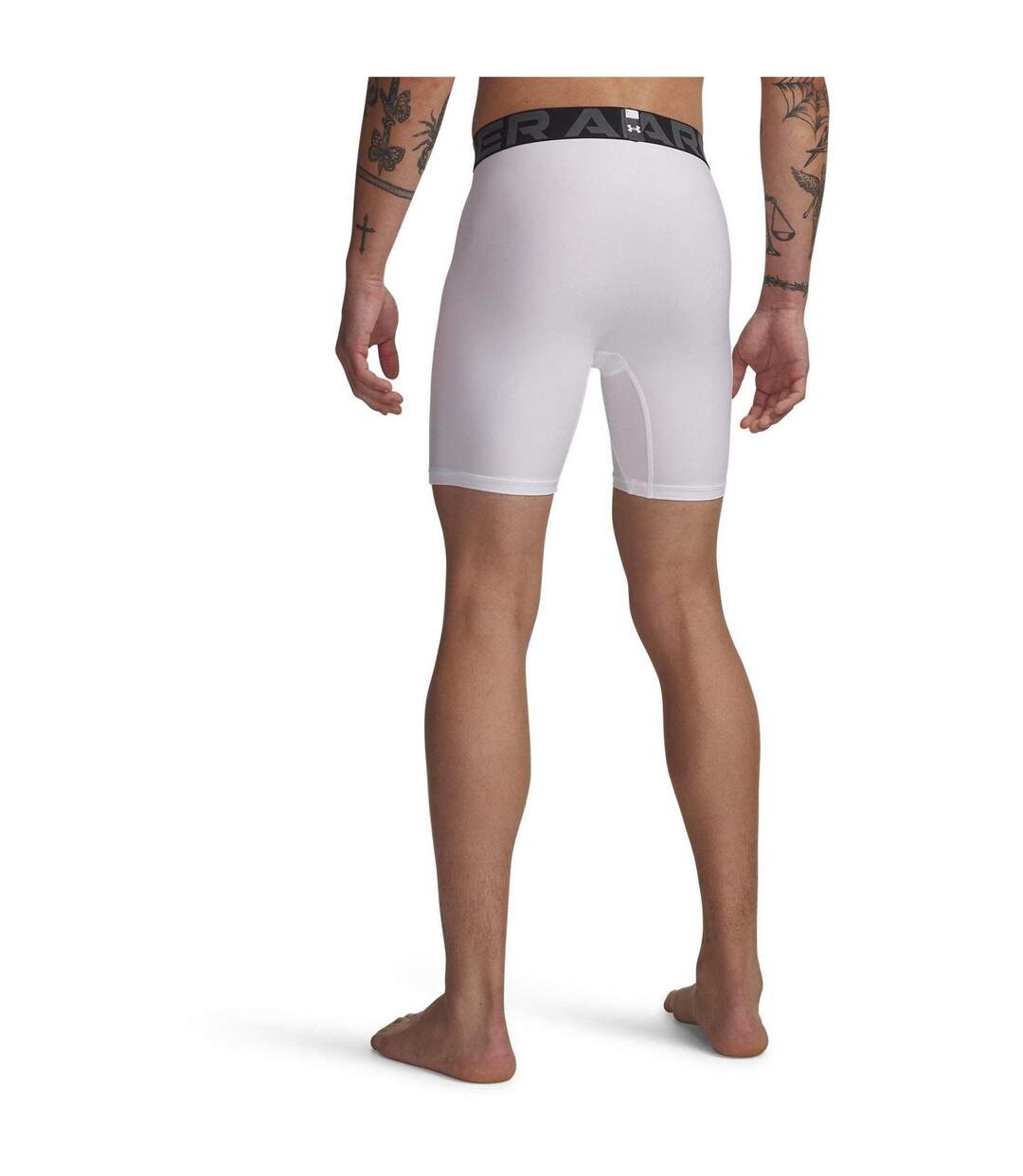 Short De Compression Heatgear Homme Blanc Noir Under Armour-4
