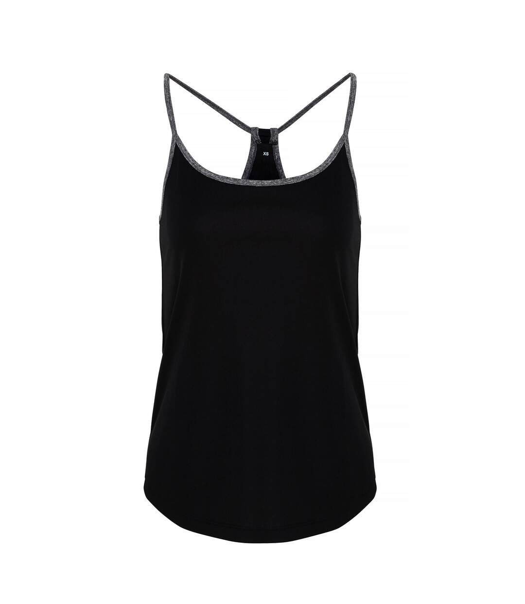 Débardeur de yoga femme noir/noir chiné TriDri