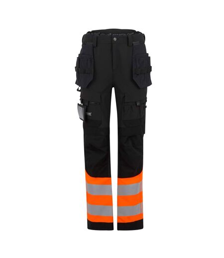 Pantalon de travail adulte noir / orange Regatta