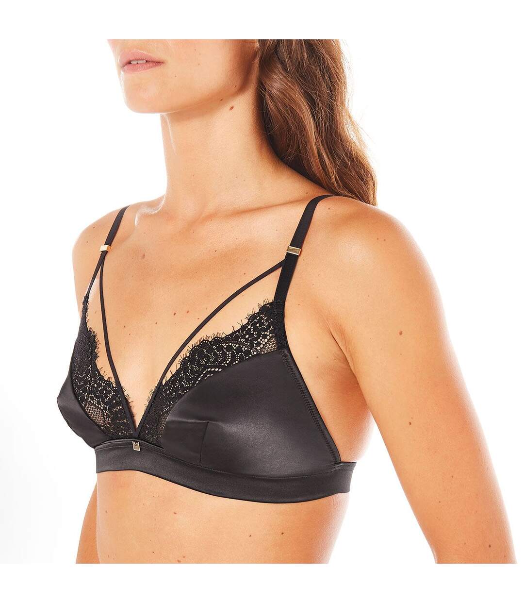 Soutien-gorge triangle sans armatures noir Effrontée