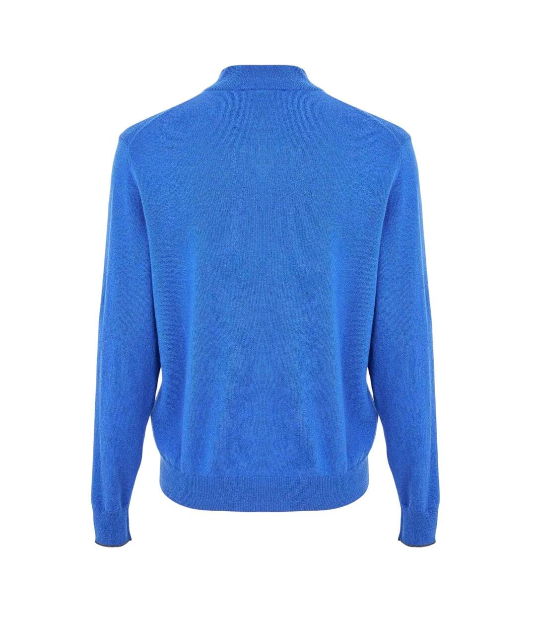 Mens Knitted Funnel Neck Sweater Top Lapis Blue Callaway-2