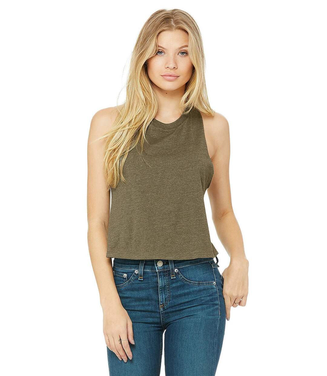 Top femme dos nageur - 6682 - vert olive-2