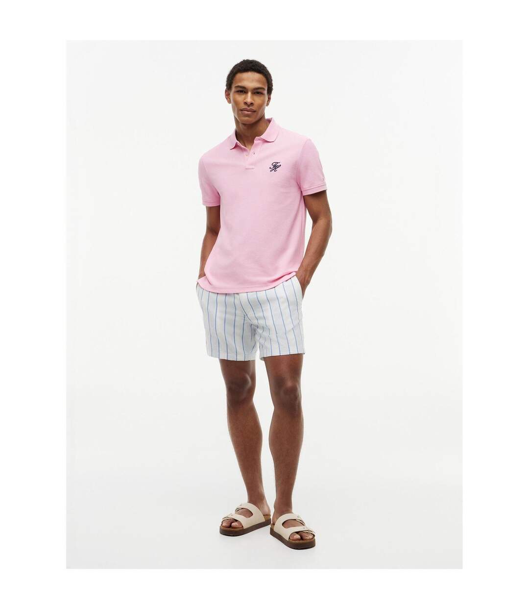 Mens Polo Shirt Classic Pink Tommy Hilfiger-4