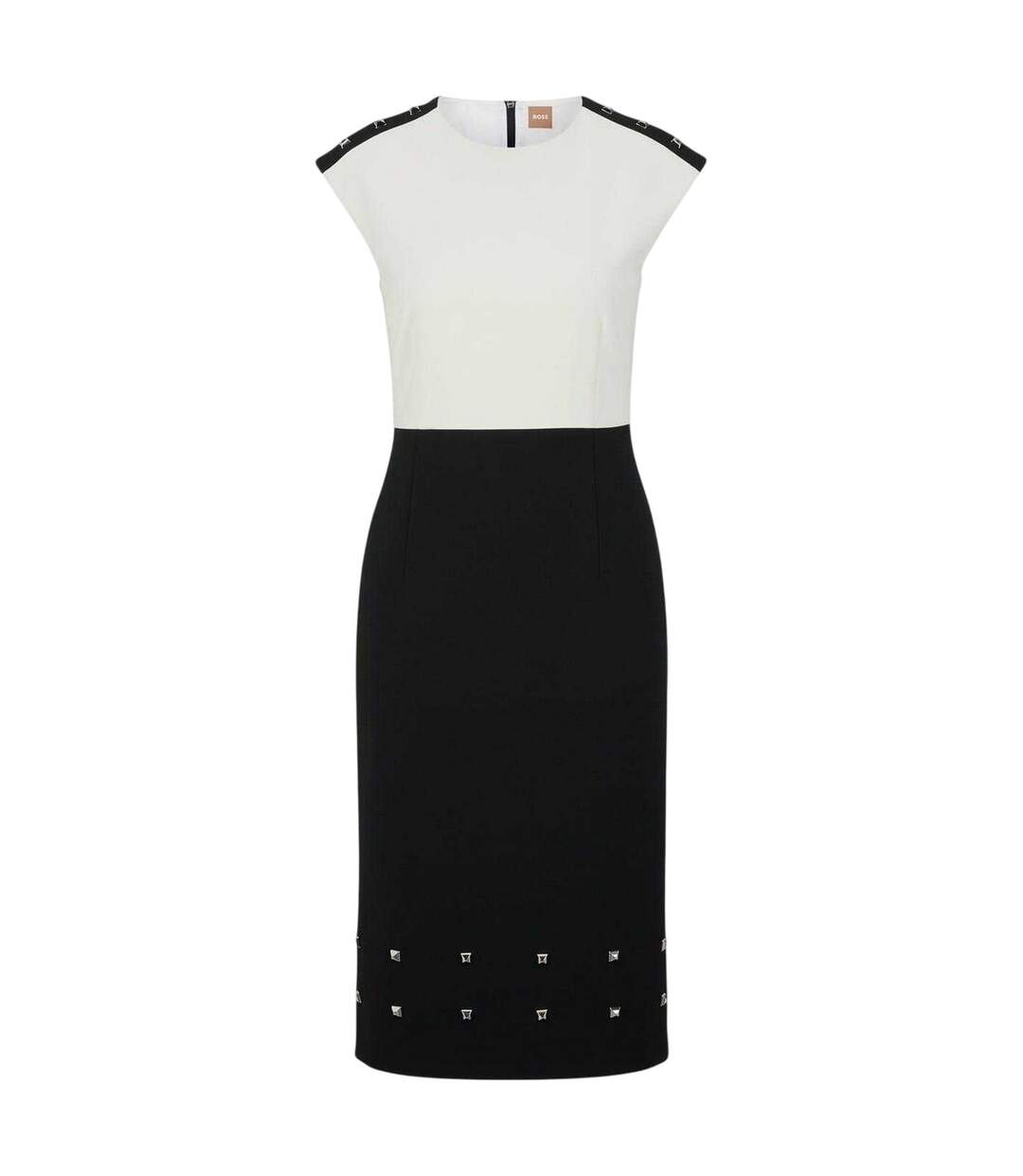 Womens/ladies Devoka Studded Midi Dress Black Boss-2