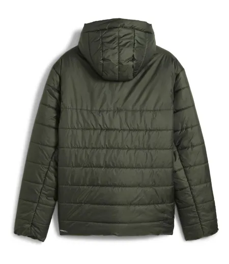 Mens Essentials Insulated Hooded Jacket Dark Olive Puma